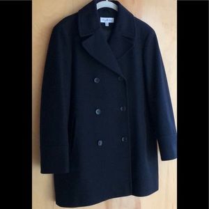 Brooks Brothers black wool peacoat size small